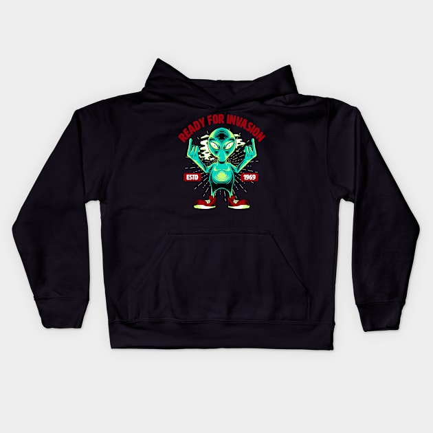 cool invasion Kids Hoodie by spoilerinc